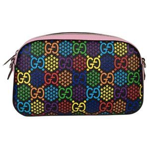 NWT Gucci Women's GG Supreme Monogram Web Shoulder Bag Multicolor Sz Small